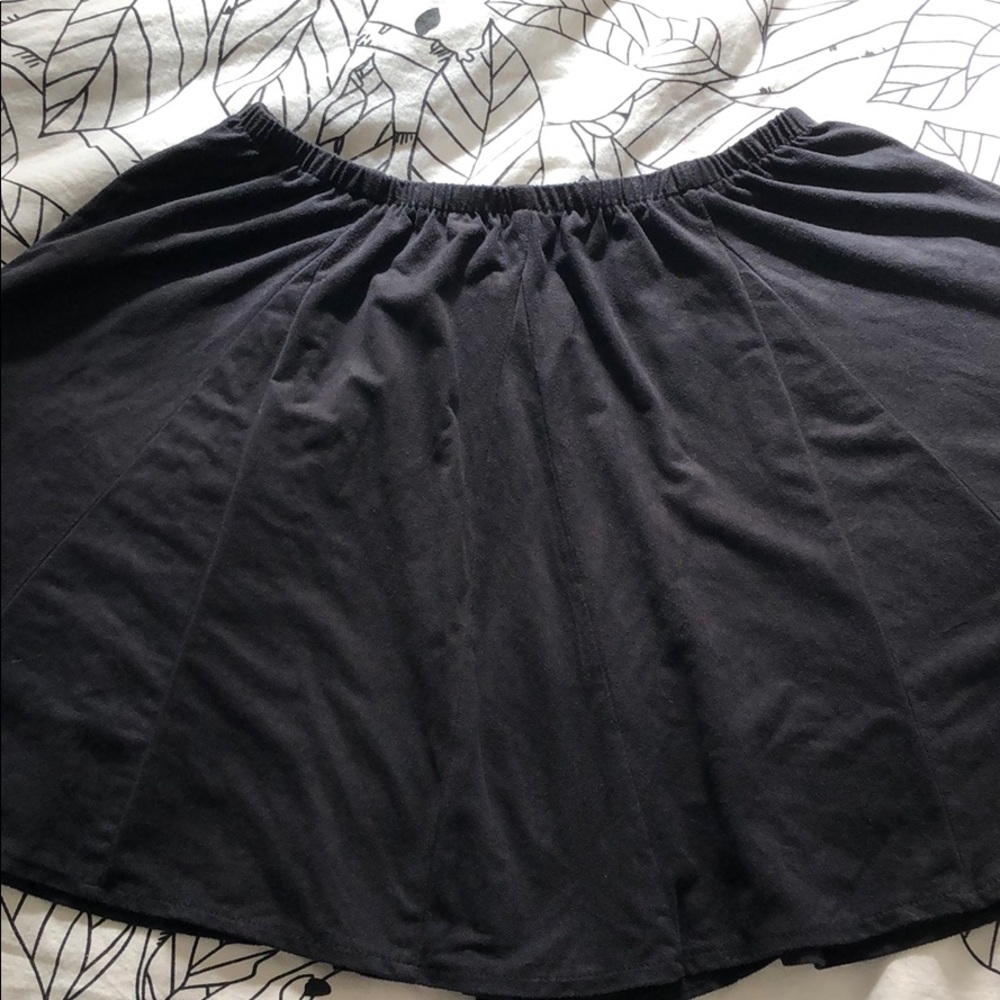 Black Suede Circle Skirt